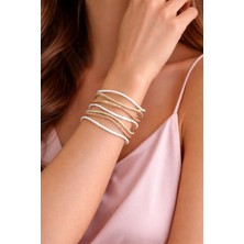 Kahve Krem Dalga Model Kelepçe