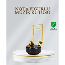Pileli Store Pilelistore- Dönen Nota Figürlü Müzik Box Işıltılı Dekoratif Tasarım