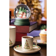 Paşabahçe Yeni Yıl Ağacı Porselen Espresso Fincanı - 1 Adet