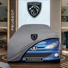 ULTRASHOP Peugeot 206 (1998-2009) Gri Kumaş Oto Branda Araca Özel Penye Araba Brandası Araç Örtüsü