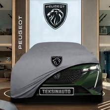 ULTRASHOP Peugeot 308 3 (2021 -) Gri Kumaş Oto Branda Araca Özel Penye Araba Brandası Araç Örtüsü