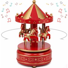 Süsle Bebek ve Parti Atlı Karınca Müzik Kutusu, 17CM x 10CM - Kırmızı