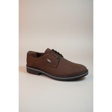 Modayak Ata M307 Desenli Velvet Kahve Poli Taban Bağcıklı Günlük Erkek Ayakkabı