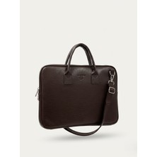 Sanmorris Unisex 15.6 inç Uyumlu Suni Deri Darbe Korumalı Laptop ve Evrak Çantası