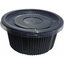 Barışkan Siyah 16 Oz Pp Çorba Kasesi 11 gr (Kase+Kapak) 50 Adet