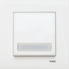 Viko Karre Işıklı Etiketli Zil Anahtarı - Beyaz (Çerçeve Hariç) 90967X27 Viko