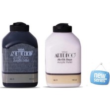 Artdeco 500+500ML Siyah+Beyaz Akrilik Boya Büyük Boy Yeni Seri