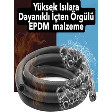 Otovadim Kauçuk Sıcak Su Kalorifer Radyatör Su Hortumu 1/2 Iç Çap 12,5mm Epdm Malzeme 1mt.