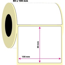 İşimiz Etiket 80X100 Termal Etiket | 6 Rulo | 500 Sarım |