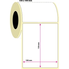 İşimiz Etiket 100X150 Kuşe Etiket | 6 Rulo | 250 Sarım |