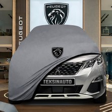 ULTRASHOP Peugeot 5008 2 (2016-2020) Gri Kumaş Oto Branda Araca Özel Penye Araba Brandası Araç Örtüsü