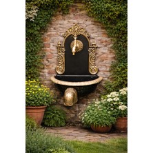 Balyaman Döküm Duvar Siyah Gold Bahçe Çeşmesi