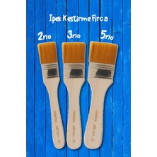 Cenova Art Ipek Sentetik Kıl Zemin Fırçası 3'lü (No2, No3, No5) Detaylı Uygulama İçin Esnek