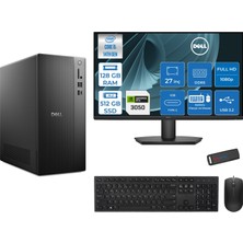 Dell Tower ECT1250 Intel Core I5 14400 128GB Ddr5 512GB SSD 6GB/RTX3050 27" Mon WIN11PRO Kurumsal Masaüstü Bilgisayar 3050ECT125014M27P29 + Zettausb
