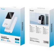 Trusmi 20.000 Mah Pd 22.5W Dıjıtal Göstergeli Powerbank Beyaz
