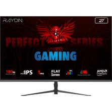 Kaia Life Raydın MM27DFI-180HZ, 27", 1ms, 180Hz, Full Hd, Hdmı, Dp, IPS Led, Flat, Frameless, Freesync Gaming Monitör