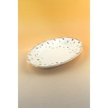 Bursa Porselen Dekor Flora Antik Porselen Kayık Tabak