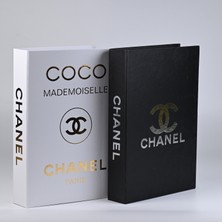 Kethuda Concept 2 Li Coco Beyaz Gold & cc Siyah Gümüş Dekoratif Kitap Kutu