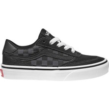Vans Brooklyn Ls Çocuk Siyah Ayakkabı Silikon Malzeme ile Dayanıklı Tabanlı