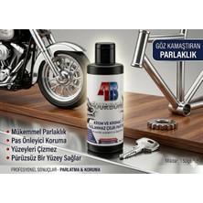 FourBond Metal Parlatıcı ve Koruyucu Pasta - Profesyonel Seri Kromaj ve Paslanmaz Çelik Cilası - 150 gr