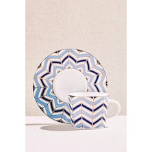 Paşabahçe Nautical Porselen Espresso Fincanı Mavi Beyaz - 1 Adet