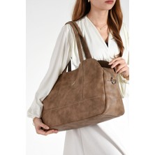 Miami Polo Clup Kadın Omuz Çantası – Çok Bölmeli Salaş Yumuşak Deri Günlük Kullanım Çanta