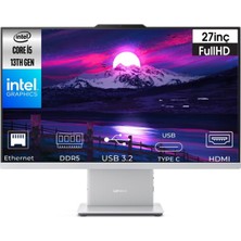 Lenovo Ideacentre Aıo 27IRH9 I5-13420H F0HM0045TR-K31 48GB 512GB UHD Graphics W11PRO 27" Full Hd All In One Pc