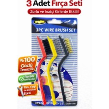 3’lü Tel Fırça Seti – Izgara, Pas ve Yağ Temizliğinde Etkili