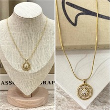 Ca Shopping Güneş Figürlü Çelik Kolye