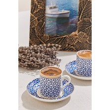 Paşabahçe Nezaket Porselen Espresso Fincan Seti 2'li Mavi