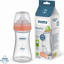 Ebebek Mooma Neutra Tritan Biberon 250 ml 18+ Ay Hızlı Akış Mercan Pembe