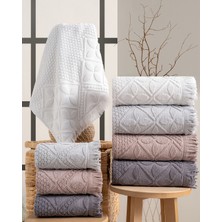 Hazangülü Collection Buldan Üretimi Çeyizlik Deluxe Jakarlı Lizbon 4'lü Banyo Havlusu I 70X140