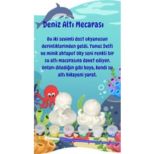 3Dify 3D Boyama Seti – Delfi & Oky Deniz Altı Macerasu - Ahtapot & Yunus Figürlü Eğitici Oyuncak | Çocuklar Için Boyama Aktivitesi