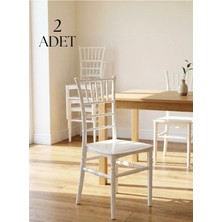 Çavdar Group 2'li Teffany Sandalye 2 Adet Düğün Sandalyesi Balkon Bahçe Organizasyon Sandalyesi