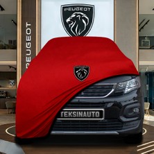 ULTRASHOP Peugeot Partner 3 Van (2019 -) Kırmızı Kumaş Oto Branda Araca Özel Penye Araba Brandası Araç Örtüsü