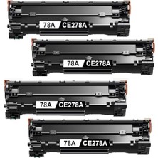 Hp Laserjet Pro M1538, M1539, P1560 Yazıcı Uyumlu CE278A (78A) Çipli Muadil Toner 4 Adet