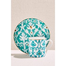 Paşabahçe Etnik Porselen Espresso Fincanı Mavi Beyaz - 1 Adet