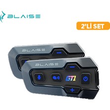 Blaise Blaıse Gt1 Duo Bluetooth Motosiklet Intercom Siyah - Ikili Set