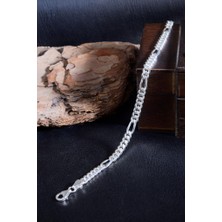 Innuendo 925 Ayar Gümüş Taşlı Figaro Erkek Bileklik