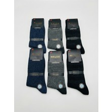 Melce Çorap Lambswool 6'lı Paket Premium Erkek Yün Çorap Burun Dikişsiz