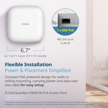 D-Link D-Lınk DBR-X3000-AP/MEU AX3000 Poe Smart Router & Access Poınt