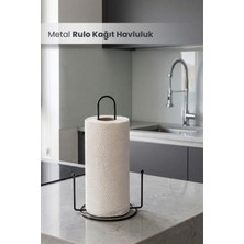 Orvila Rulo Kağıt Havluluk - Paslanmaz Metal Siyah Peçetelik