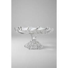 İpek Porselen Şık Cam Oval Ayaklı Meyvelik – Modern ve Dekoratif Masa Üstü Sunum