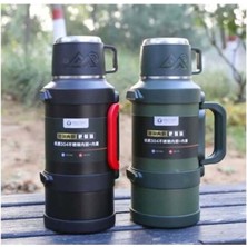 Elista Paslanmaz Çelik 4 Litre Avcı Termos 24 Saat Sıcak 48 Saat Soğuk Kamp Piknik Seyahat