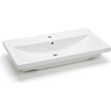 Ece Banyo - Sekura Dolay Uyumlu Lavabo 100X46 cm Beyaz - 7764