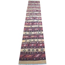 Zehra Abla Halı Vintage El Dokuması Şaheser Pastel Malatya Yolluk Yün Kilim 7249
