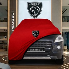 ULTRASHOP Peugeot 3008 1 (2009-2016) Kırmızı Kumaş Oto Branda Araca Özel Penye Araba Brandası Araç Örtüsü