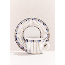 Paşabahçe Hearts Porselen Espresso Fincanı Mavi - 1 Adet