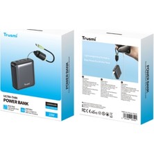 Trusmi 10.000 Mah Pd 22.5 W Dıjıtal Ekranlı Dahılı C To C Kablolu Powerbank Grı