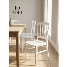 Çavdar Group 10'lu Napolyon Sandalye 10 Adet Düğün Sandalyesi Balkon Bahçe Organizasyon Sandalyesi